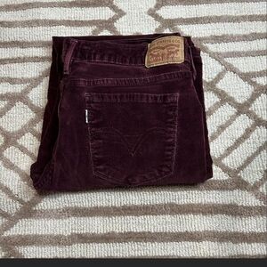 Levi's Burgundy Corduroy Pants